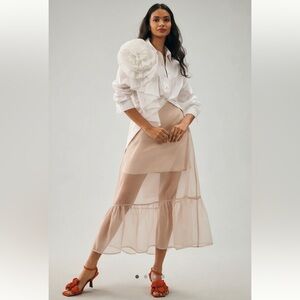 Anthropologie Sheer Organza Skirt